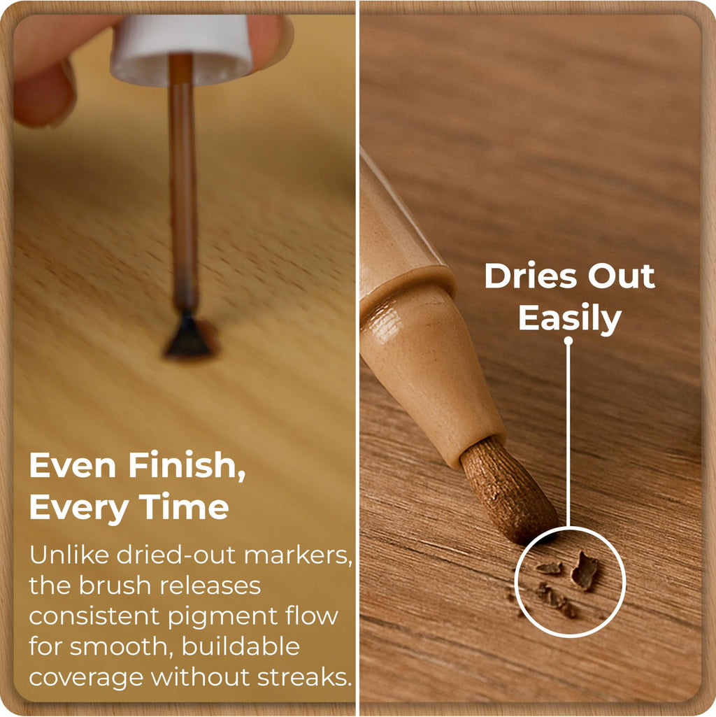 Light Brown Wood Stain Repair Kit, Brush-On Touch-Up Stain Bottles, Golden Oak, Early America, Cherry, Red Oak, Interior and Exterior Wood, 4 fl oz Total by spot.