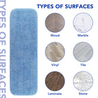 Replacement Mop Pads Fit for Rubbermaid Commercial 18" and 17" Mop - 10 Pack Wet & Dry Commercial Cleaning Reusable Refills Fit for Any Flat System 17 and 18 Inch