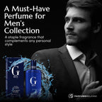 PB ParfumsBelcam G Eau Blue Eau de Toilette Spray ��� Men���s Cologne, Long-Lasting Summer Fragrance for Men and Teen Boys, Perfume para Hombre ��� 3.4 Fl Oz ��� Fresh Blue Scent