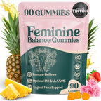 ORGANIC UPLIFT Feminine Balance Gummies - for Women’s Health & Wellness - Immune Support - Vegan, Gluten-Free - Hawaiian Pineapple (Pack of 1)