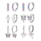 LOYALLOOK Cute Silver Small Hoop Earrings for Women Hypoallergenic