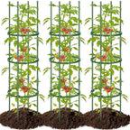 POILKMNI 3 Pack Tomato Cage for Garden - 59'' Tall Plant Support Heavy-Duty Tomato Trellis, Adjustable Garden Trellis for Climbing Plants Vines Vegetables Flowers Cucumber Peony Plant Cage