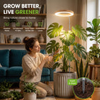 Grow Lights for Indoor Plants Full Spectrum,6.3" LED Wood Grain Plant Grow Light, 9.8-65in Height Adjustable Plant Lights Growing Lamp with Auto Timer 3H/9H/12H,10 Dimmable Levels (Wood Grain 1 Pack)