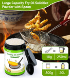 YULOFMVE Cooking Oil Solidifier Powder, Solidifies Up to 80 Cups from Mess, 100% Plant-Based Used Oil Solidifying Powder, Grease Hardener Disposal for Kitchen