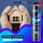 ixirpro Spray Foam Insulation Can (23.4 oz. / 670 g) Expanding Foam Sealant, Spray Insulation, Closed Cell Spray Foam Insulation, High Density, Walls Ceiling Windows Doors