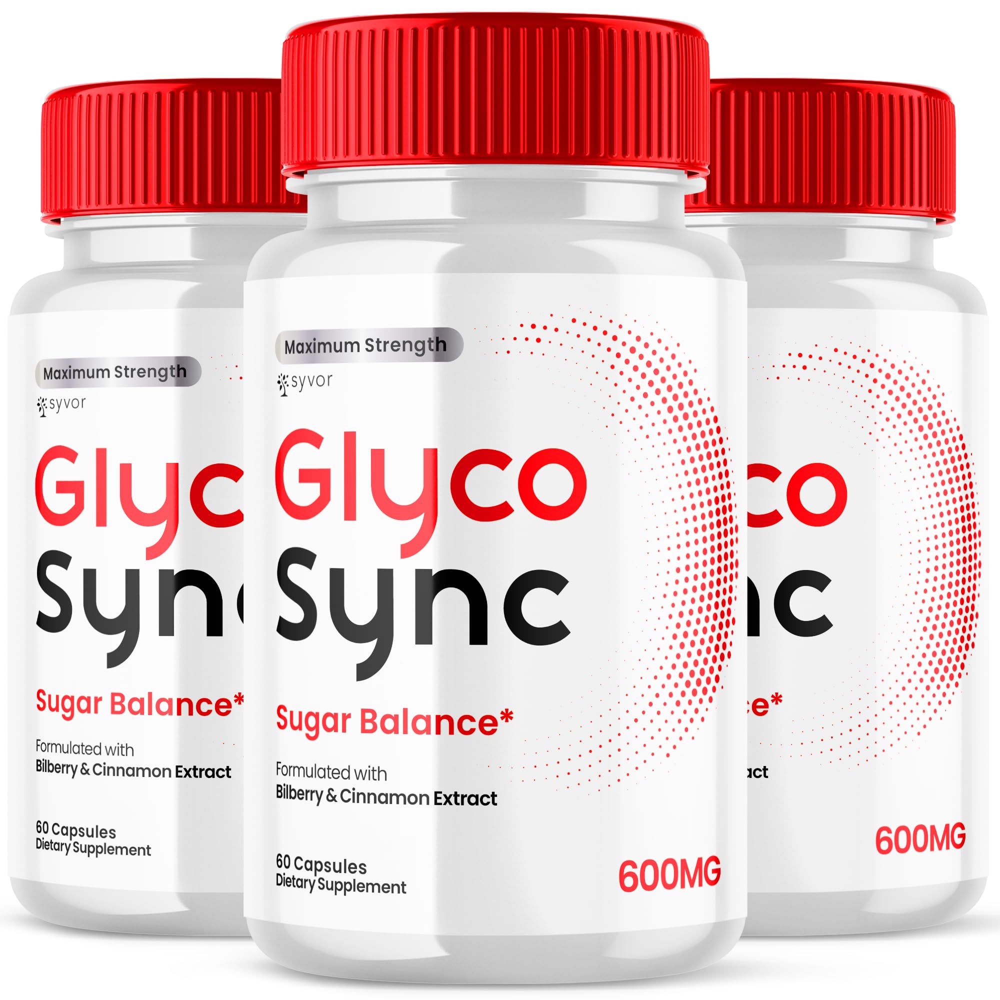 (3 Pack) Glyco Sync Capsules, Official Glyco Sync Balance Pills with All Natural Ingredients, Advanced Formula GlycoSync Joint Health and Wellness Support Max Strength for Men & Women (180 Capsules)