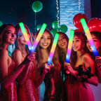 GDHZWTMY 36 Pcs LED Foam Glow Sticks Bulk,Glow in The Dark Party Supplies，Foam Light Up Sticks 3 Modes of Color Flashing for Birthday,Wedding,Raves,Carnival,Halloween Christmas,New Year,Concert