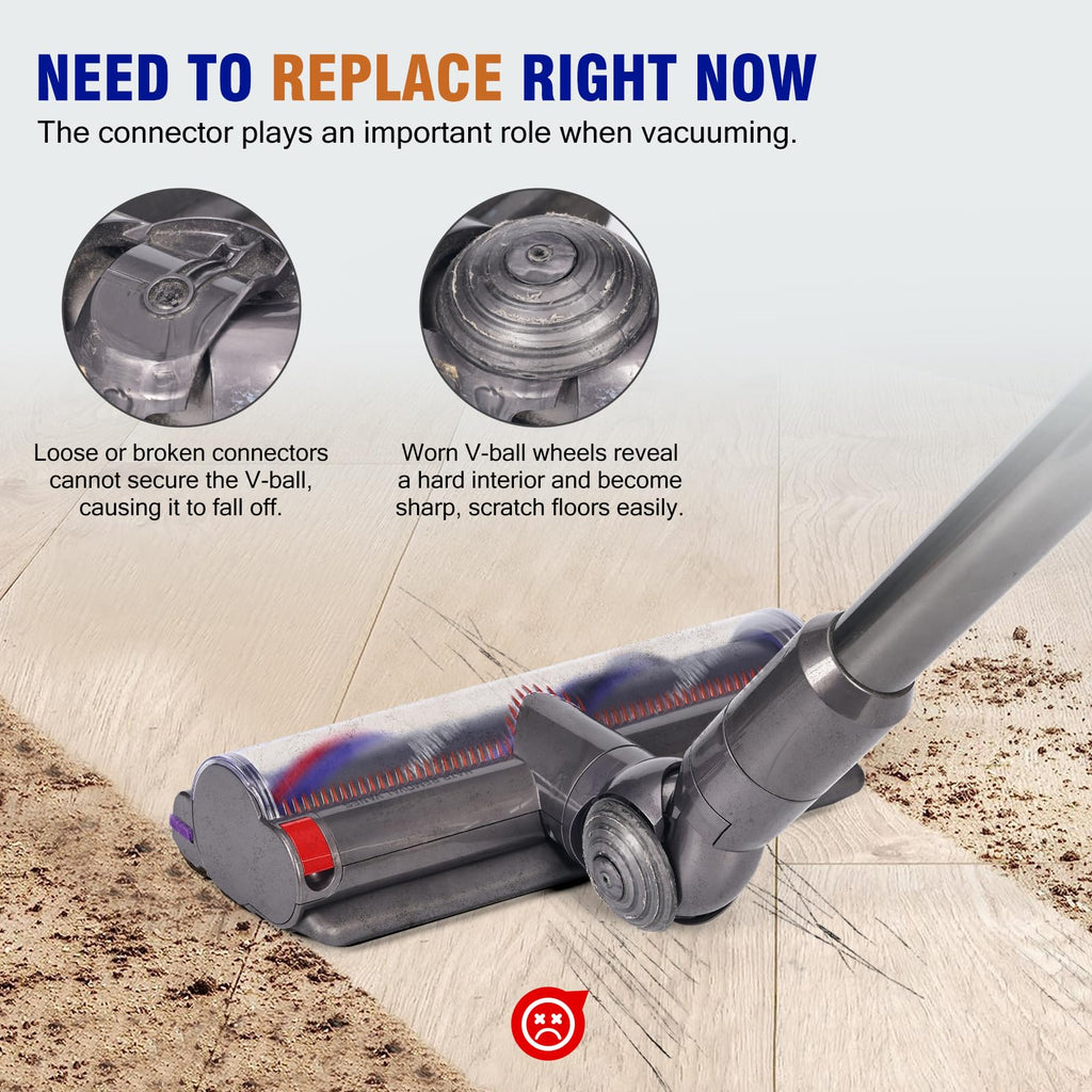 Upgraded Torque Head Connector + Ball Wheel Compatible with Dyson Gen5 SV23