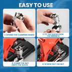 Abruga Upgraded Adjustable Universal Socket Wrench, Manual Socket Wrench, Multifunctional Sleeve, 10mm-19mm Universal Sockets Tools for 3/8" Drive Ratchet Torque Wrench and Power Drill