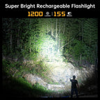 Wurkkos FC11C EDC Flashlight 1200 High Lumen, 90 High CRI Led Flashlight Rechargeable, 6 Modes, Magnetic Tail, IP68 Waterproof Small Pocket Flash Light for Camping Hiking Dog Walking (Black 4000K)