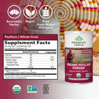 ORGANIC INDIA Psyllium Powder Organic - Fine Grain Psyllium Supplement, Digestion Support, Vegan, Gluten-Free, Non-GMO, Source of Fiber - 6 oz (Pack of 3)