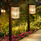 ELECLINK Solar Pathway Lights Outdoor, 2 Pack Upgraded Outdoor Solar Lights for Outside Super Bright Up to 12Hrs, IP65 Waterproof Solar Garden Lights for Sidewalk Driveway Decor Landscape Ligthting