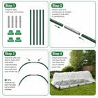 10×20 FT Ultra Fine Garden Mesh Netting with 36PCS Fiberglass Hoops, Reusable Raised Garden Bed Cover for Vegetables Fruits, Outdoor Garden Netting Kits for Greenhouse