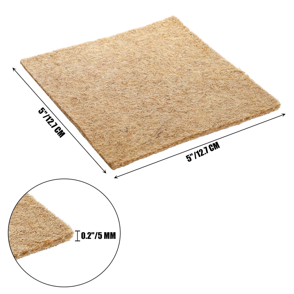 Tosnail 80 Pack 5 x 5 Inches Hemp Grow Mats, Jute Fiber Grow Mats, Sprouting Mat, Hemp Pads for Indoor Microgreens Growing, Wheatgrass Sprouts