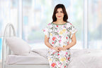 Utopia Care Women's Hospital Gown Soft Comfortable and Stylish Patient Gown, Small-Medium, Floral White
