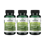 Swanson Spearmint Leaf Full Spectrum Digestive Supplement for Digestive-Comfort-Seeking Adults - 400 mg Mentha Spicata (60 Capsules, 3 Pack)