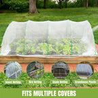 Gardynex 72 PCS Garden Hoops Greenhouse Hoops, Durable Plastic Coated Fiberglass Garden Tunnel for Raised Beds, DIY Plant Support Stakes for Garden Netting & Row Cover, Rust-Free Frames