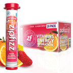 Zipfizz Energy Drink Powder, 20 Pack Electrolyte Mix with B12 - Fruit Punch