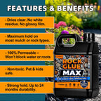 JDicton Rock Glue for Landscaping 2 Gallon - Concentrated Mulch Binder for Landscaping for Pea Gravel, Pebble & Stone, Landscape Glue for Patio & Driveway, 100% Permeable, Pet Safe, Last 2 Years