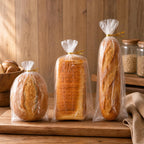 Homrelaxy 120 Pcs Plastic Bread Bags for Homemade Bread and 120 Ties