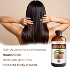velona Jojoba Oil USDA Certified Organic - 16 Fl Oz in Glass Bottle | 100% Pure and Natural | Golden, Unrefined, Cold Pressed, Hexane Free | Moisturizing Face, Hair, Body, Skin Care