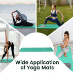 Fitvids 1/2-Inch Thick High Density Foam Exercise Yoga Mat with Carrying Strap, For Cushioning The Body Against Hard Floors, Aqua