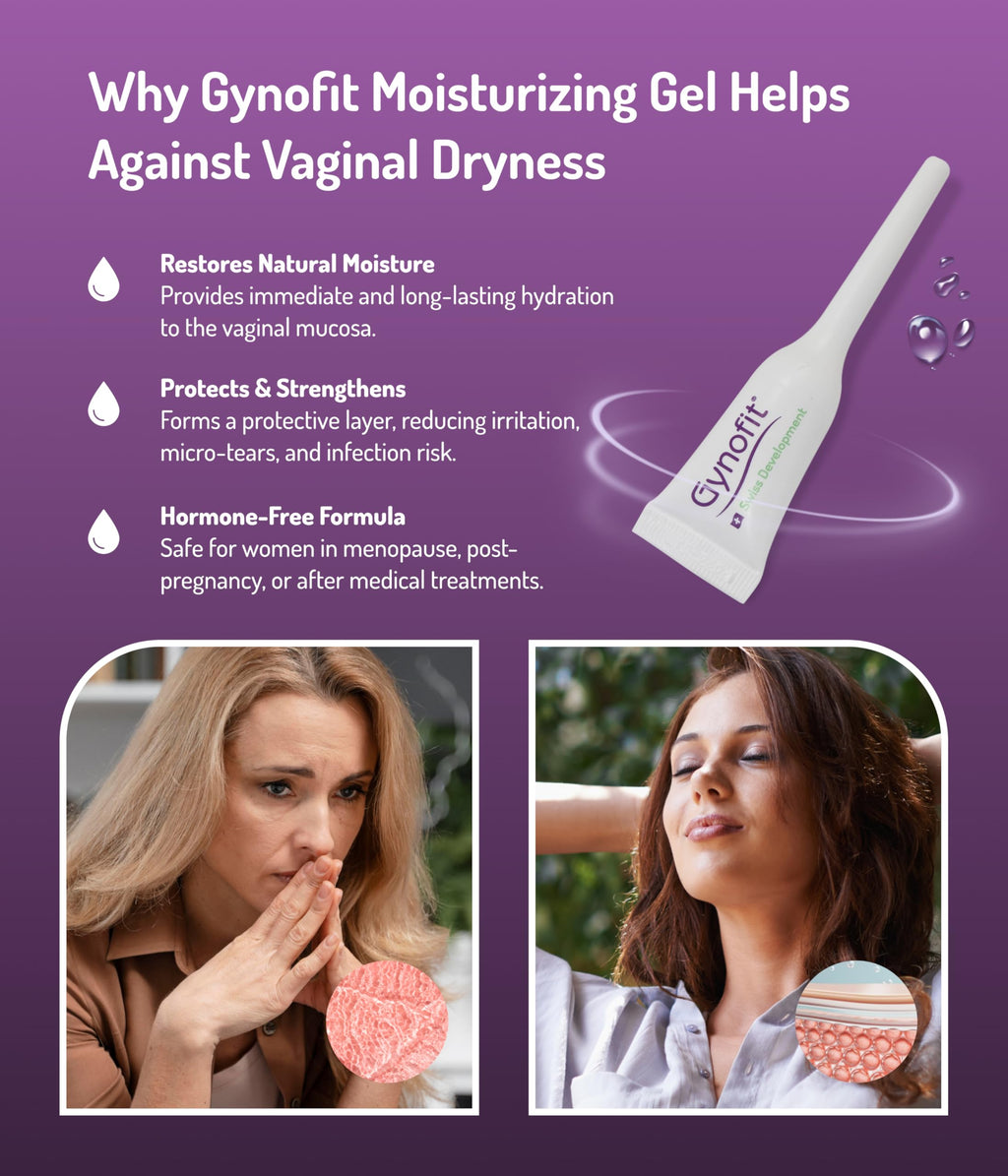 Gynofit Moisturizing Vaginal Gel – Relief from Vaginal Dryness – improving Vaginal Flora for Ease & Comfort – Hygienic Applicator – Hormone & Fragrance Free Vagina Gel (6 Count)