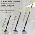 KLDOLLAR Hand Rake, Adjustable Handle Garden Small Rake Garden Tool
