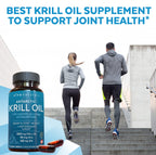Viva Naturals Antarctic Krill Oil 1250 mg, Omega 3 EPA DHA and Astaxanthin, Joint Support and Brain Supplement with Antioxidant Properties, No Fishy Aftertaste (Pack of 6)