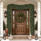 2PCS 6FT Christmas Cedar Garland, Real Touch Soft Greenery Mantel Decor
