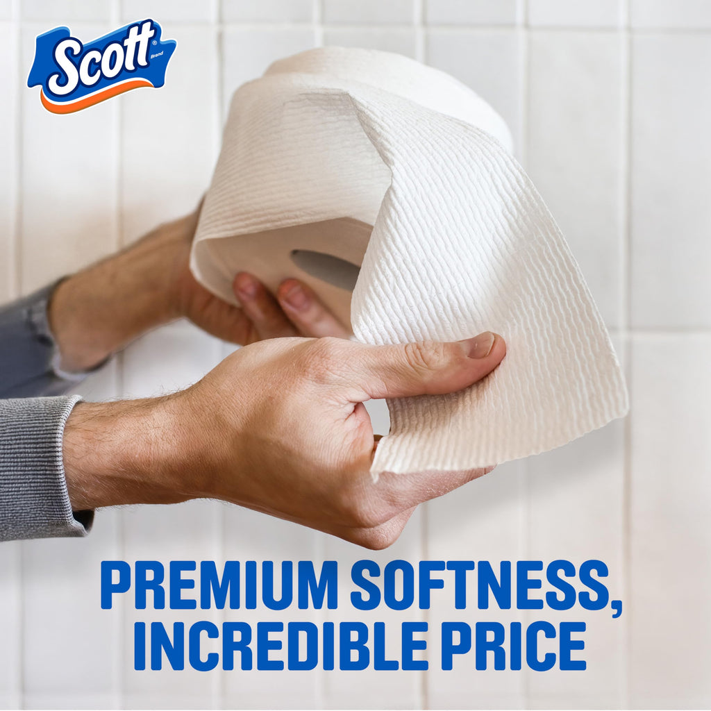 Scott ComfortPlus Toilet Paper, 48 Triple Rolls, 231 Sheets per Roll, Septic-Safe, 1-Ply Toilet Tissue