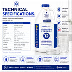 12% Concentrated Food Grade Hydrogen Peroxide (4 Gallons) - Cleaning Solution for Home, Laundry, Bath, Garden and More - derived from 35% Food Grade Hydrogen Peroxide