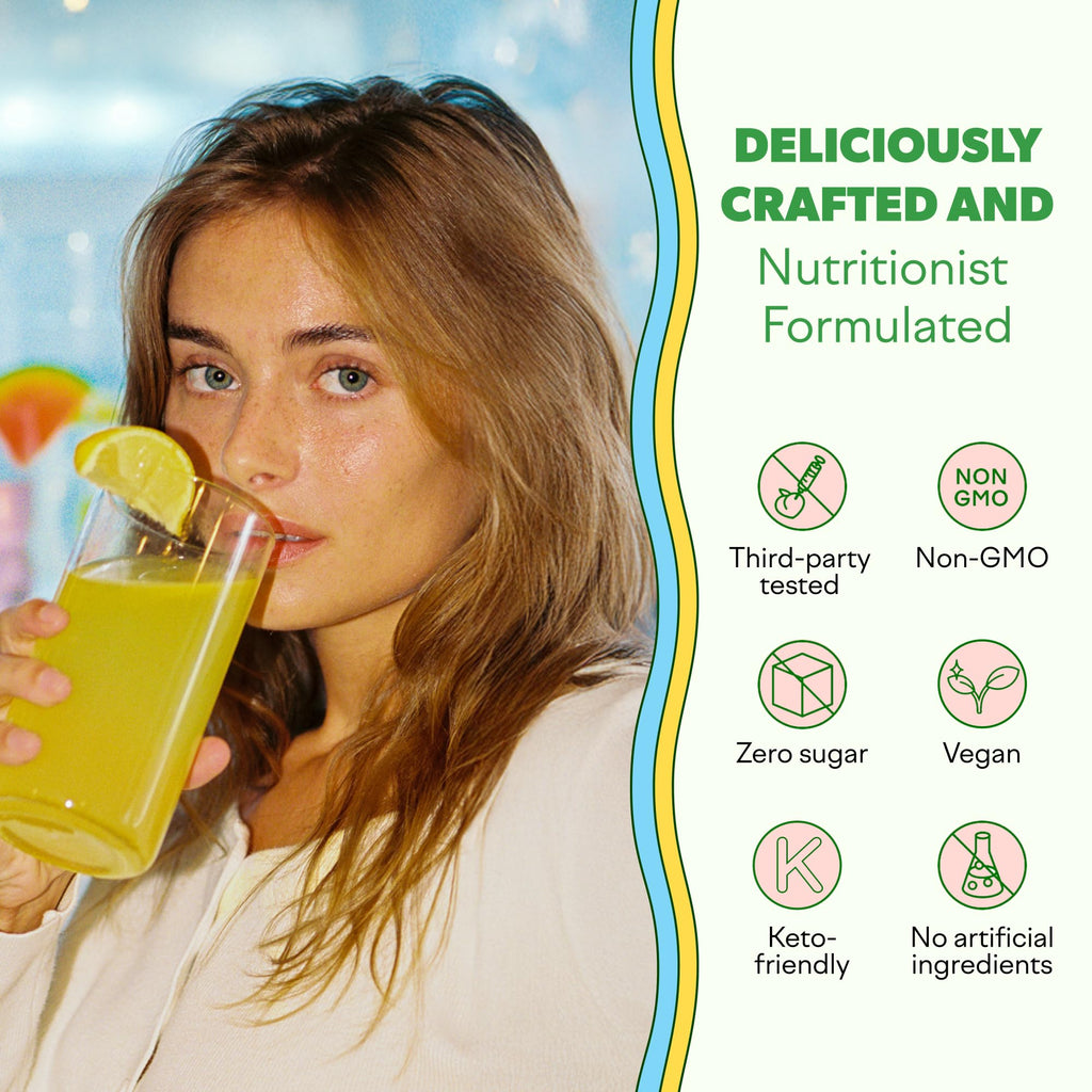 Feel Goods Gut Guardian, Digestive Health Powder Packets - Probiotic Fiber Powder with Prebiotics & L Glutamine for Gut Health, Bloating Relief & Digestion Support - Zero Sugar & Organic Flavor