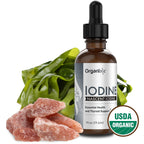 Organixx Pure Liquid Iodine Supplement Solution for Thyroid Support, Organic Drops to Support Healthy Iodine Function & Levels, Energy Levels, Hair & Skin Health, Vegan, Unflavored, 1 fl oz