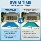 Sun2Solar Solar Pool Cover 16 Mil | 15 x 30 Ft Blue Solar Blanket | Rectangle Swimming Pool Cover | Water Conservation & Debris Protection