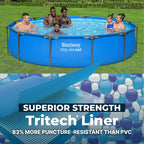 Bestway Steel Pro MAX 12’ x 30" Above Ground Pool, Round Metal Frame Outdoor Swimming Pool for Backyard, Blue, Pool ONLY