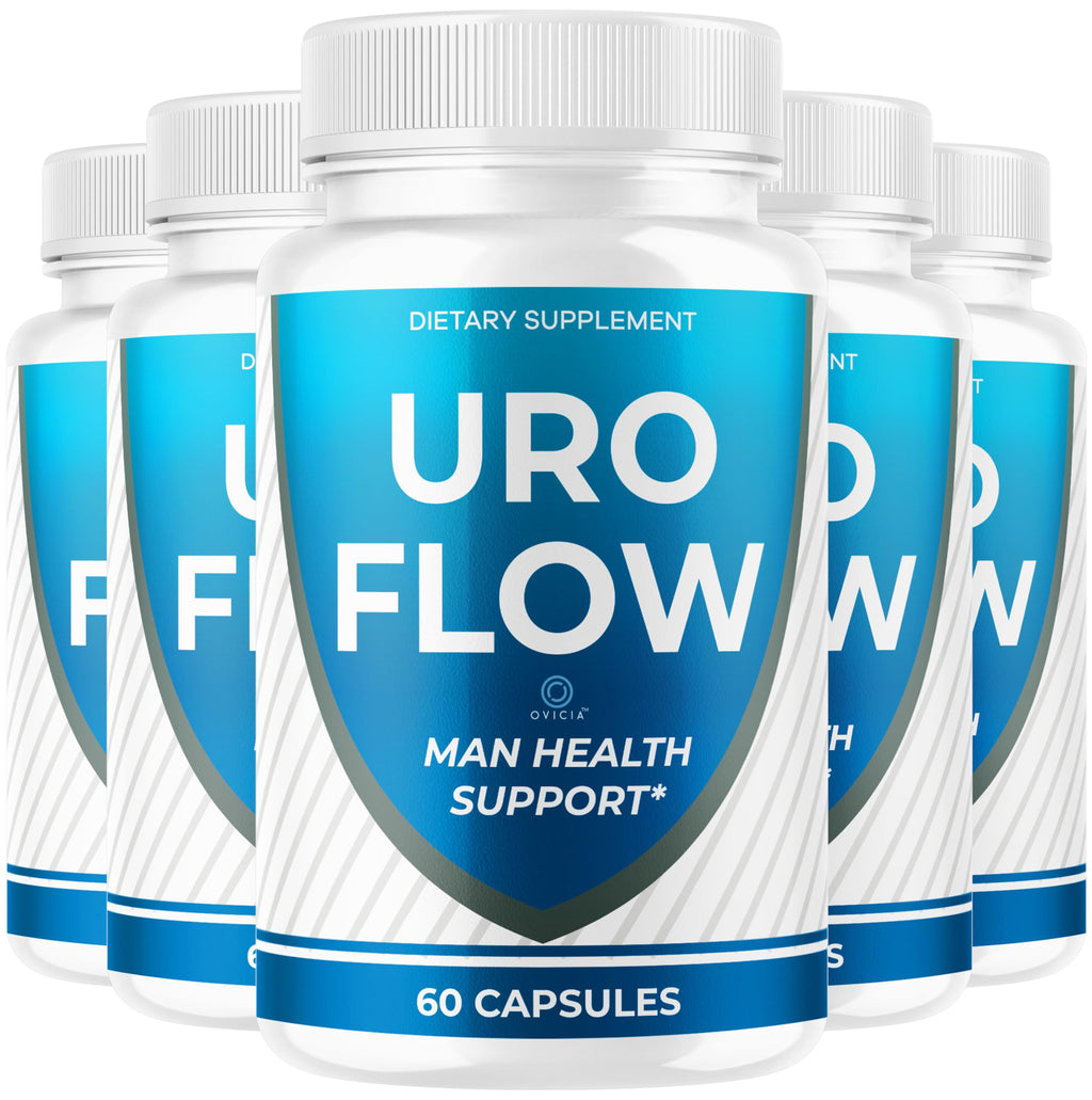 (5 Pack) Uroflow Capsules - Official UroFlow Pills Advanced Premium Formula Support Maximum Strength, All Natural Ingredients Vitamins for Overall Health & Wellness Reviews, 300 Capsules for 5 Months