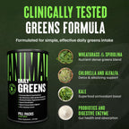 Animal Daily Greens Pill Packs - Kale, Wheat Grass, Alfalfa & More - Convenient Prebiotic and Probiotic Superfood Blend for Superior Digestion, Gut Health, and Immunity For Men & Women - 30 Day Supply