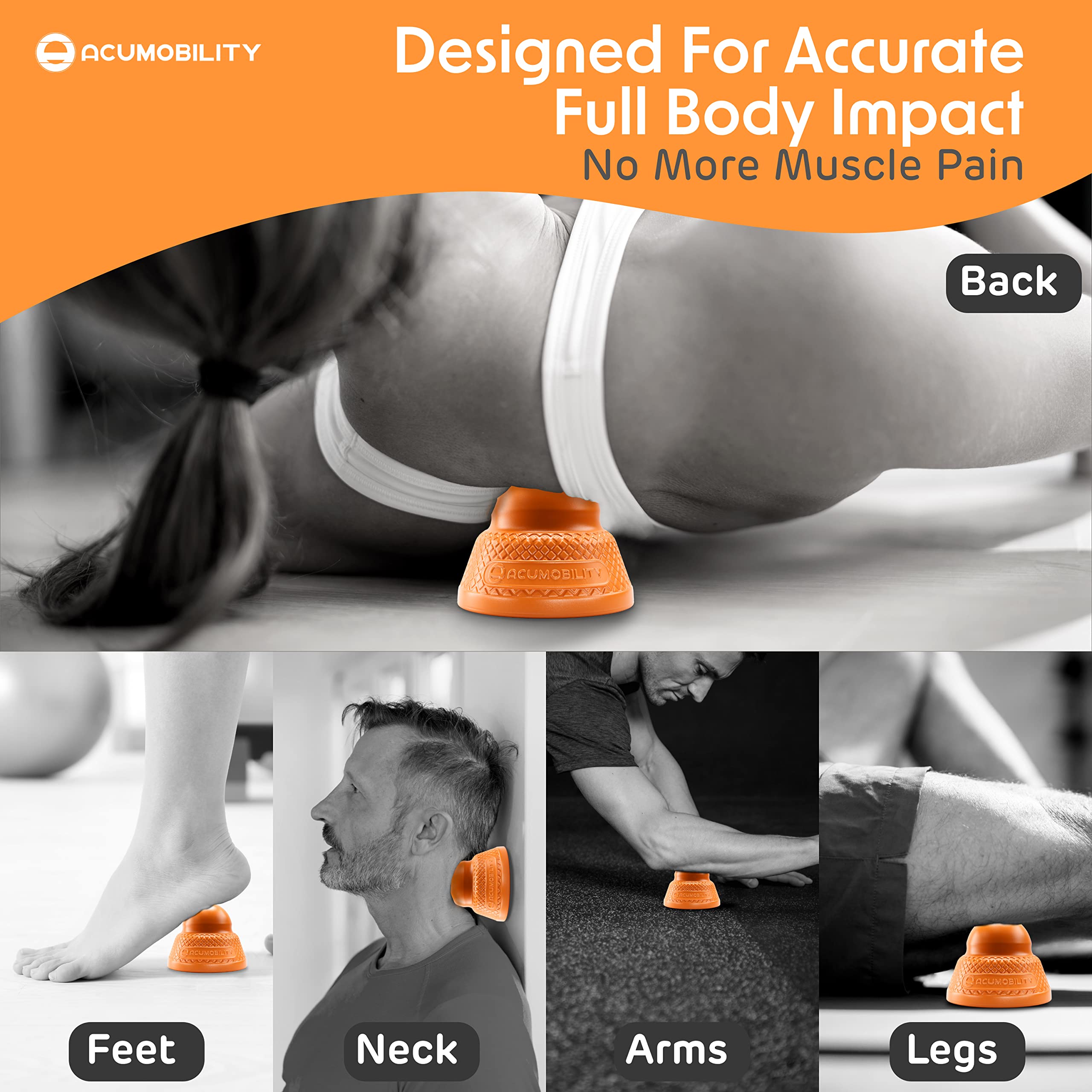 Acumobility Massage Ball Roller 2 Pack - Trigger Point - Massage Balls Massage Roller Ball - Foot Massage Ball - Physical Therapy Ball