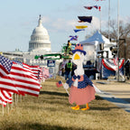 4th of July Porch Goose Outfits Patriotic Goose Costume for Outdoor Decor
