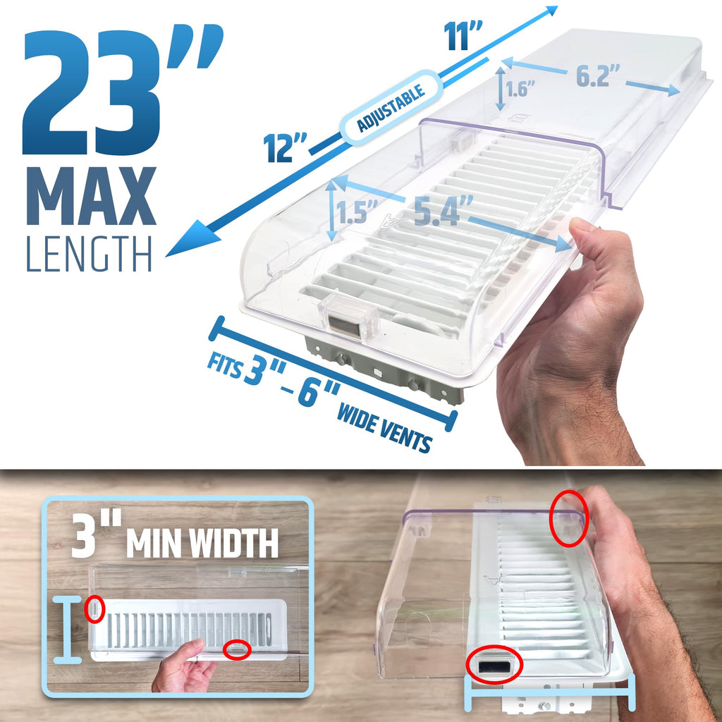 Side Extender Deflector Powerful Magnetic Air Vent Deflector Sideways (Side Extender) - 3 ...