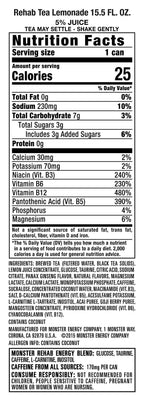 Monster Rehab Tea + Lemonade + Energy, Energy Drink 15.5 Ounce