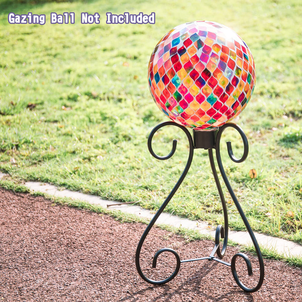 VCUTEKA Gazing Ball Stand, Metal Garden Gazing Globe Stand for 10-12" Globe