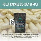 Holistic Bin Pine Pollen Capsules 500mg (Pinus Ponderosa) - Wild Harvested California Ponderosa Pine Pollen Powder - Olympic Grade - Organic, Non-GMO, No Fillers - 30 Day Supply (40 Capsules)