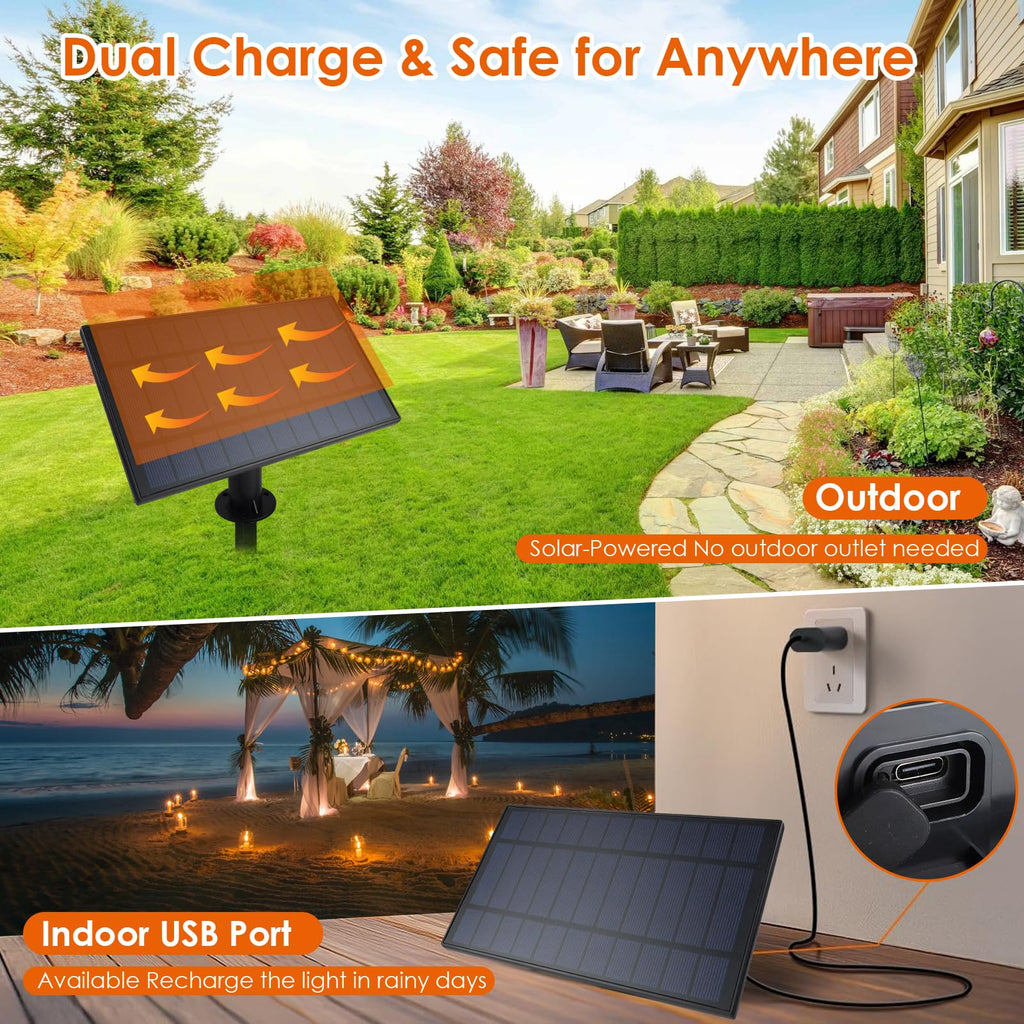 Bdrofn 120FT Solar String Lights Outdoor,Solar Patio Lights Waterproof with Remote & 40+2 Dimmable ST38 Shatterproof LED Bulbs,Commercial Grade Solar Powered String Lights for Outside
