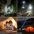 Hilngav 5 Pack Mini Small Pocket LED Flashlight USB-C Rechargeable High Lumens Bright Powerful EDC Flash Lights - Aluminum Handheld Flashlight Bulk for, Portable Camping Christmas Gifts