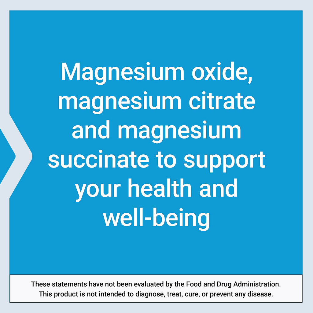 Life Extension Magnesium Caps, 500 mg, Magnesium Succinate, Heart Health, Healthy Bones, Metabolism Support - Pack of Two - 2 x 100 Vegetarian Capsules
