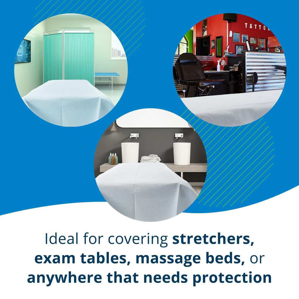 TIDI 359 Avalon Disposable Stretcher Sheet, 40 in x 90 in, 50 Count