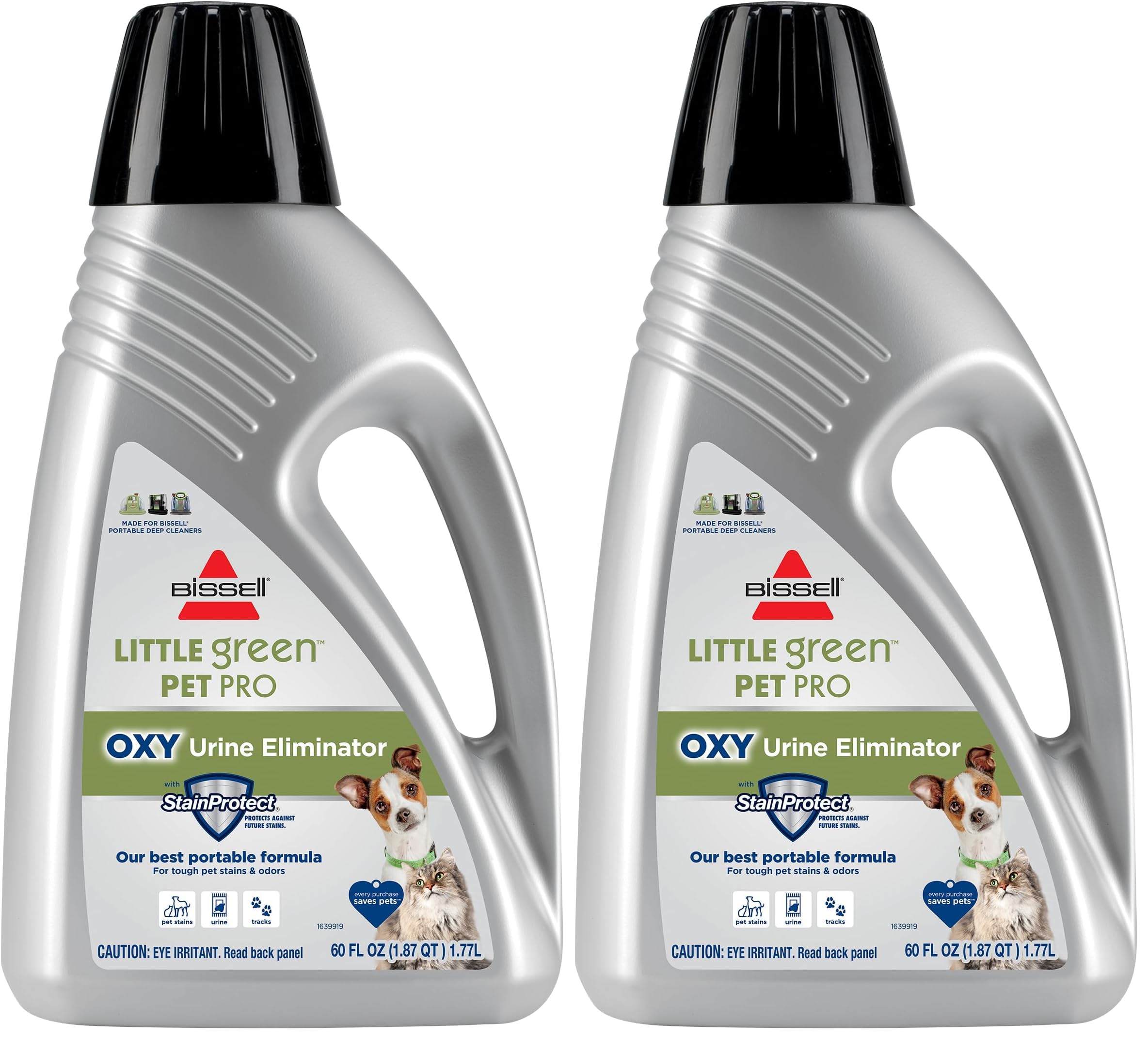 Bissell® Little Green™ PET-PRO-OXY Formula for Portable Carpet Cleaners, 60 oz, 2034F, (Pack of 2)