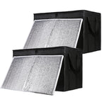CIVJET 2-Pack Insulated Food Delivery Bag with Hard Bottom, 3X-Large, Black